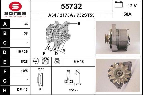 EAI 55732 - Генератор avtokuzovplus.com.ua