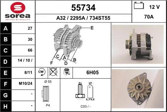 EAI 55734 - Генератор avtokuzovplus.com.ua