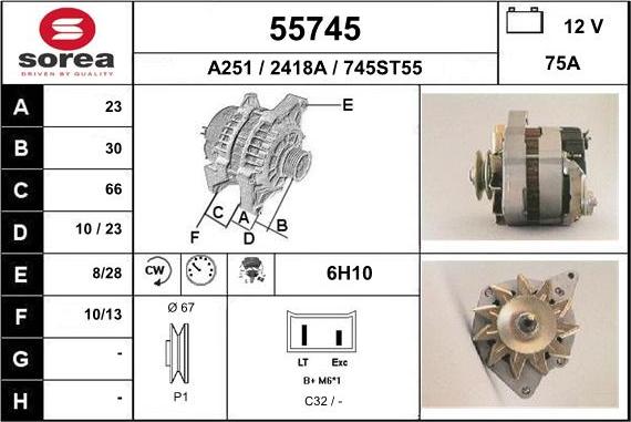 EAI 55745 - Генератор autocars.com.ua