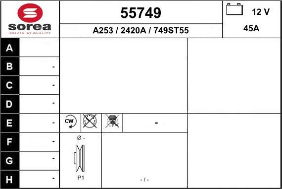 EAI 55749 - Генератор autocars.com.ua