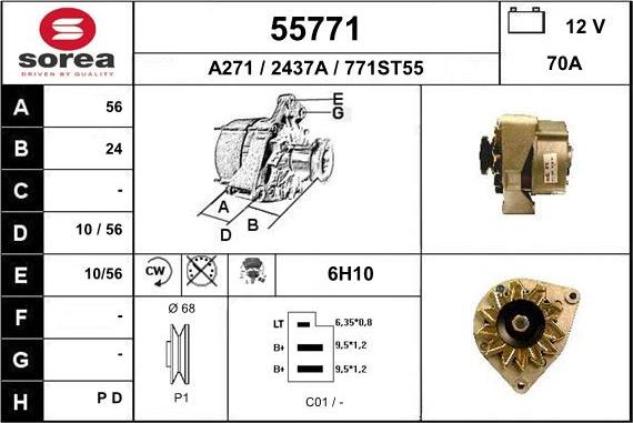 EAI 55771 - Генератор avtokuzovplus.com.ua