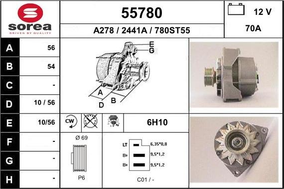 EAI 55780 - Генератор avtokuzovplus.com.ua