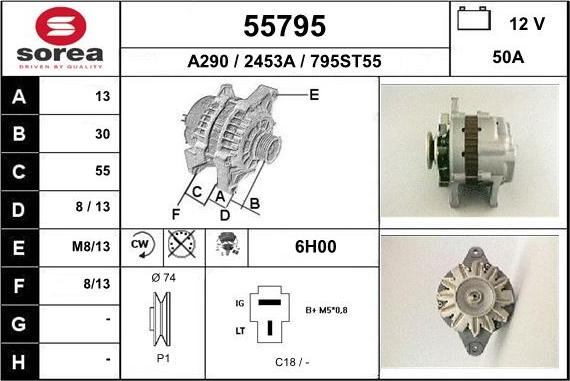 EAI 55795 - Генератор avtokuzovplus.com.ua