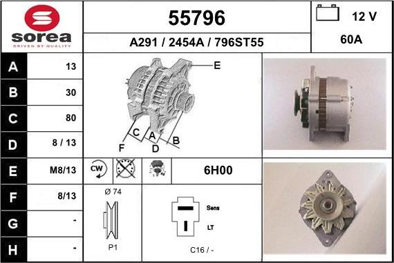 EAI 55796 - Генератор avtokuzovplus.com.ua