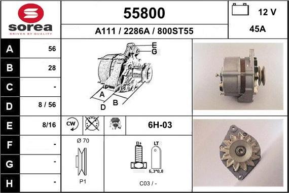 EAI 55800 - Генератор avtokuzovplus.com.ua