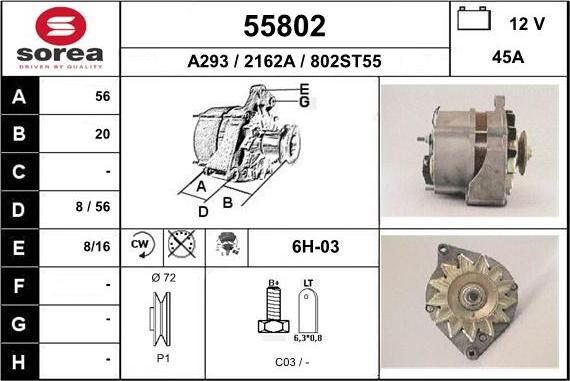 EAI 55802 - Генератор avtokuzovplus.com.ua