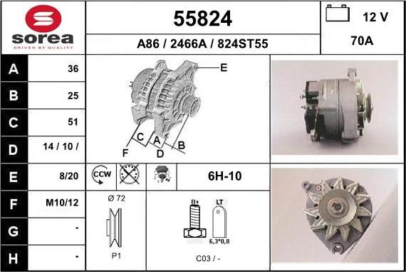 EAI 55824 - Генератор avtokuzovplus.com.ua