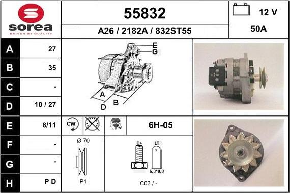 EAI 55832 - Генератор avtokuzovplus.com.ua