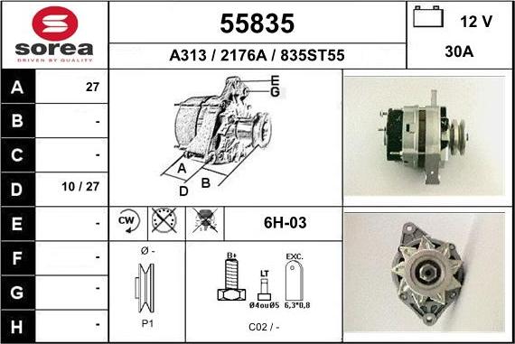 EAI 55835 - Генератор avtokuzovplus.com.ua