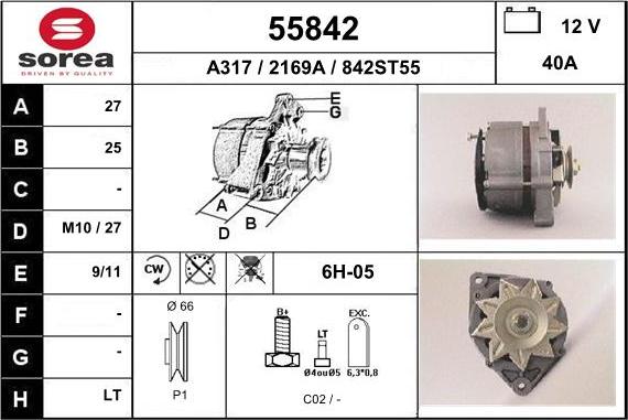 EAI 55842 - Генератор avtokuzovplus.com.ua