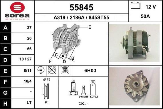 EAI 55845 - Генератор avtokuzovplus.com.ua