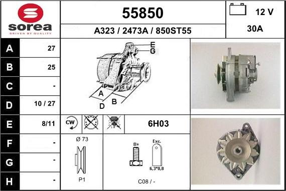 EAI 55850 - Генератор avtokuzovplus.com.ua