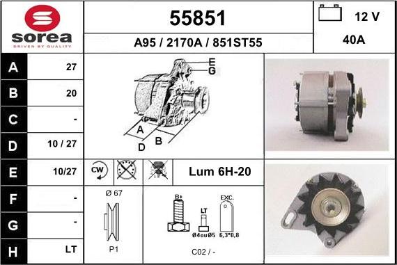 EAI 55851 - Генератор avtokuzovplus.com.ua