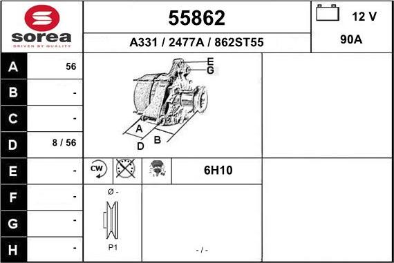 EAI 55862 - Генератор autocars.com.ua