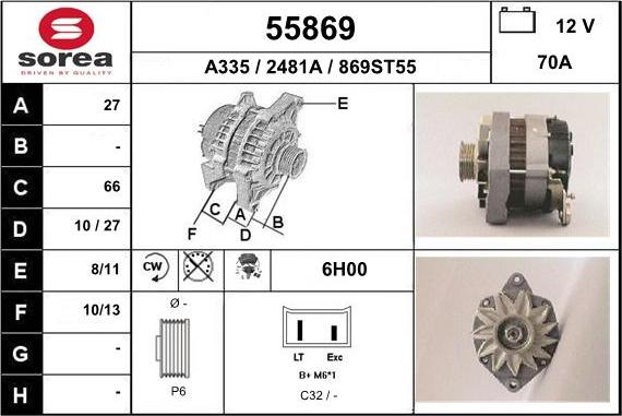 EAI 55869 - Генератор avtokuzovplus.com.ua