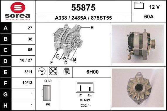 EAI 55875 - Генератор autocars.com.ua