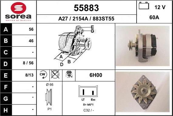 EAI 55883 - Генератор autocars.com.ua