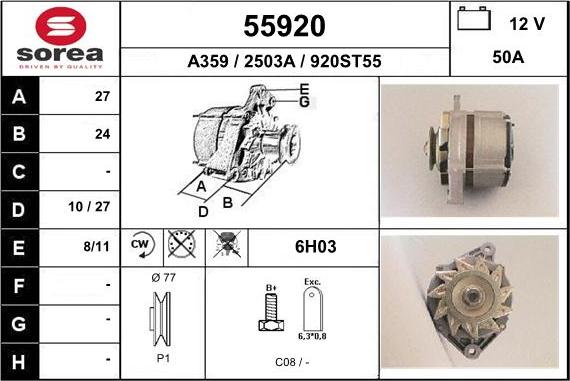 EAI 55920 - Генератор avtokuzovplus.com.ua