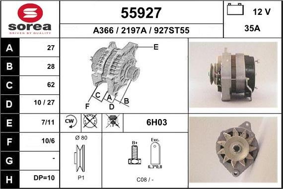 EAI 55927 - Генератор avtokuzovplus.com.ua