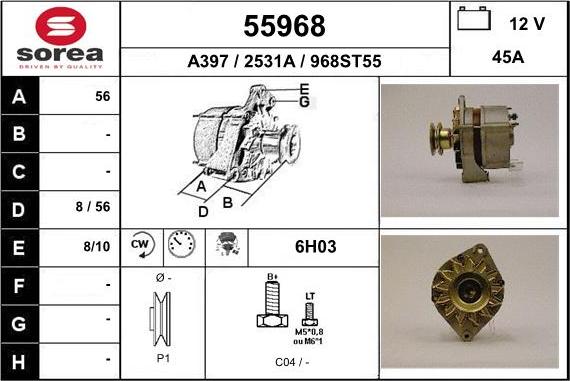 EAI 55968 - Генератор avtokuzovplus.com.ua