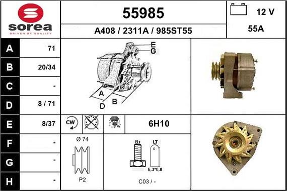 EAI 55985 - Генератор avtokuzovplus.com.ua