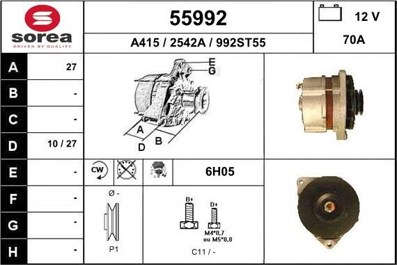 EAI 55992 - Генератор autocars.com.ua