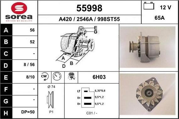 EAI 55998 - Генератор autocars.com.ua