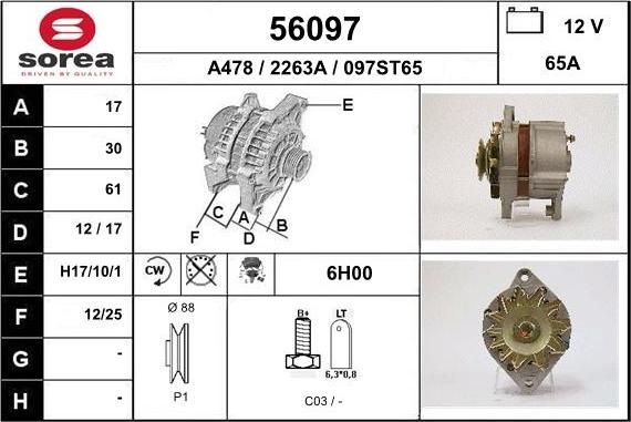 EAI 56097 - Генератор autocars.com.ua