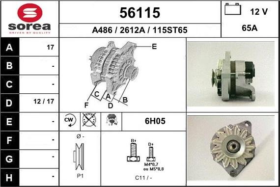 EAI 56115 - Генератор autocars.com.ua