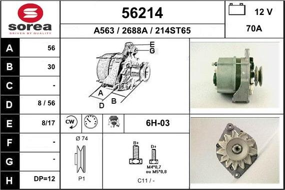 EAI 56214 - Генератор avtokuzovplus.com.ua