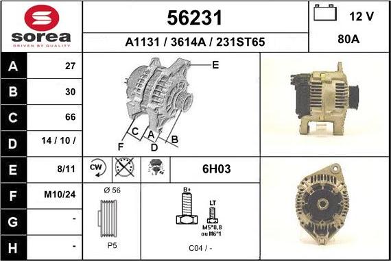 EAI 56231 - Генератор avtokuzovplus.com.ua