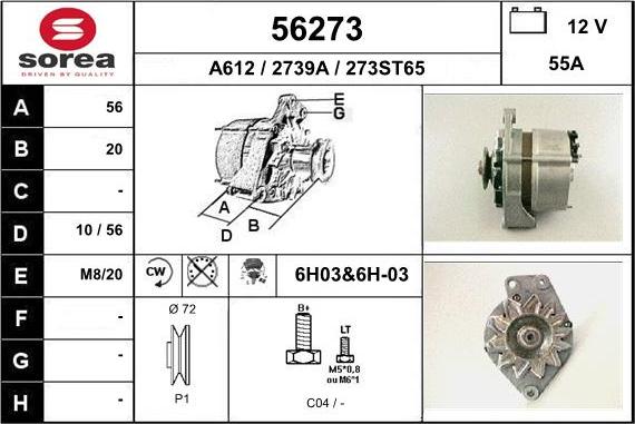 EAI 56273 - Генератор autocars.com.ua