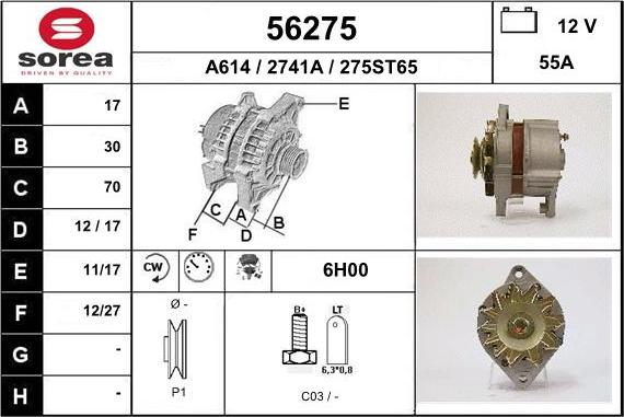 EAI 56275 - Генератор autocars.com.ua