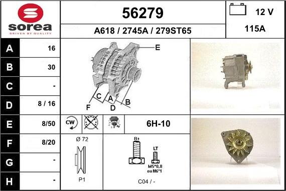 EAI 56279 - Генератор autocars.com.ua