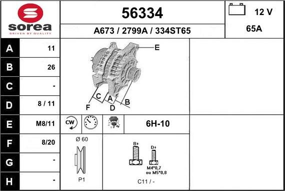 EAI 56334 - Генератор avtokuzovplus.com.ua