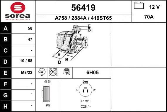 EAI 56419 - Генератор avtokuzovplus.com.ua