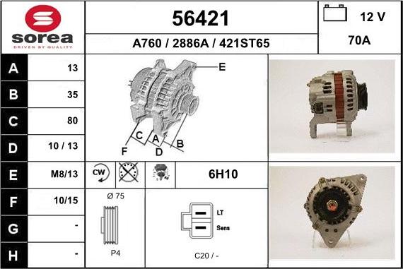 EAI 56421 - Генератор avtokuzovplus.com.ua