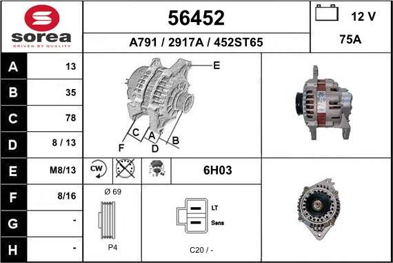 EAI 56452 - Генератор autocars.com.ua