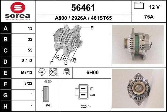 EAI 56461 - Генератор avtokuzovplus.com.ua