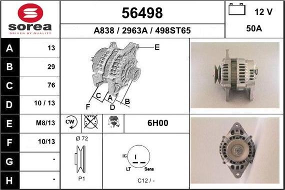 EAI 56498 - Генератор avtokuzovplus.com.ua