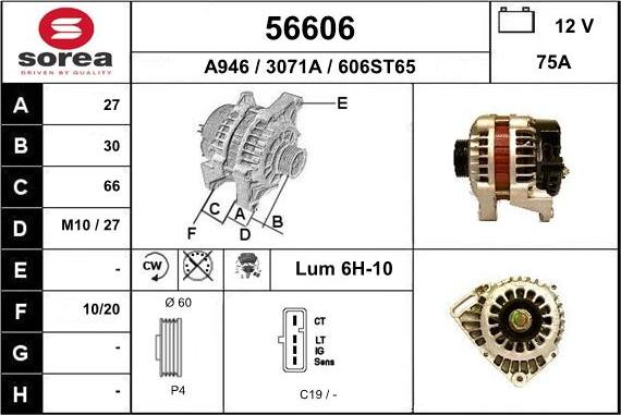 EAI 56606 - Генератор avtokuzovplus.com.ua