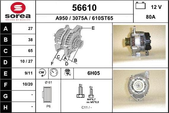 EAI 56610 - Генератор avtokuzovplus.com.ua