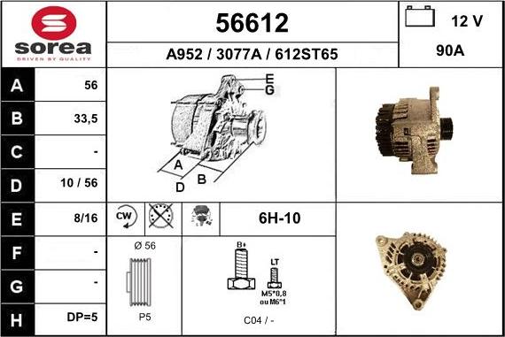 EAI 56612 - Генератор avtokuzovplus.com.ua