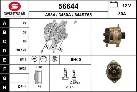 EAI 56644 - Генератор avtokuzovplus.com.ua