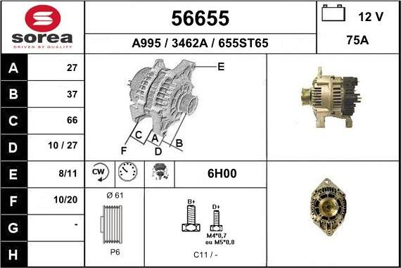 EAI 56655 - Генератор avtokuzovplus.com.ua