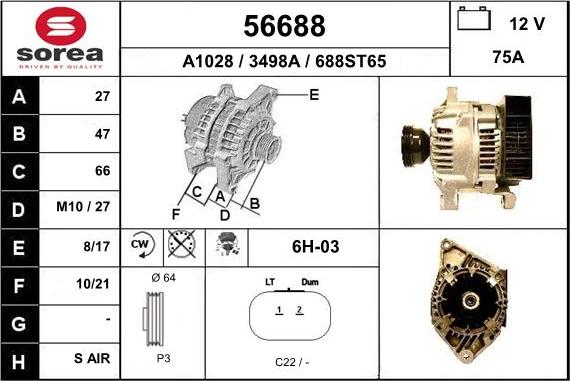 EAI 56688 - Генератор avtokuzovplus.com.ua