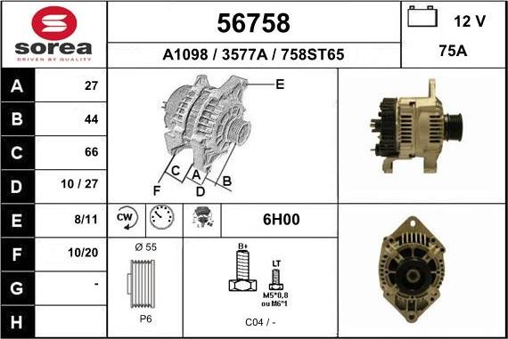 EAI 56758 - Генератор avtokuzovplus.com.ua