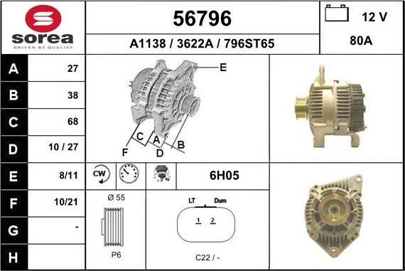 EAI 56796 - Генератор avtokuzovplus.com.ua