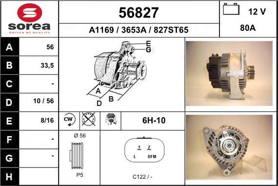 EAI 56827 - Генератор avtokuzovplus.com.ua