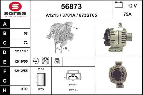 EAI 56873 - Генератор autocars.com.ua